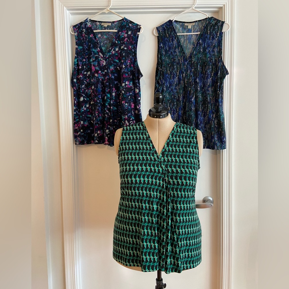 Dana Buchman sleeveless blouses. Great for the office!